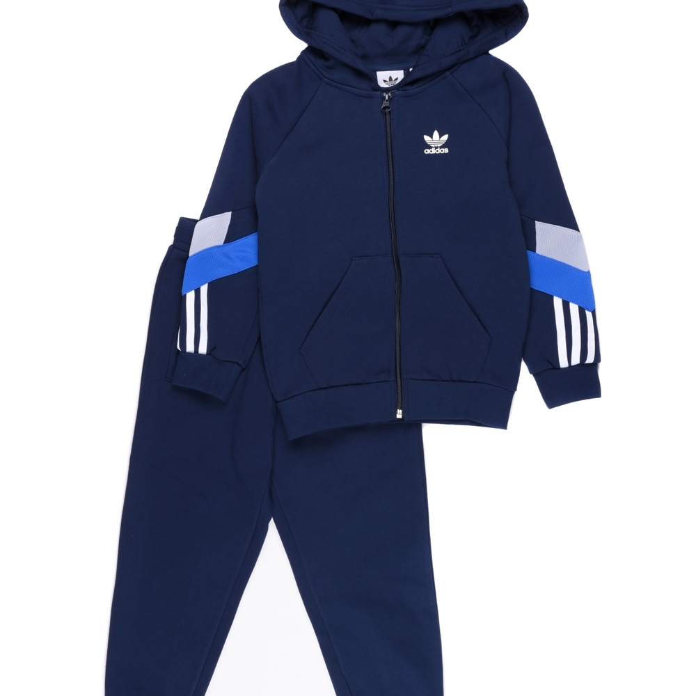 

Adidas Kids Full Sleeves Tracksuit Unisex Printed-Pack Of 1-Blue