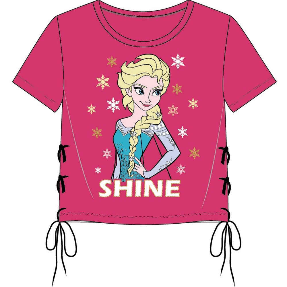 

Kidsville Girls Half sleeves Round neck tee Frozen-Pink