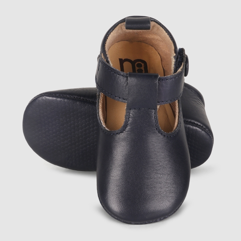 

Boys Pram Shoes T-Bar - Navy