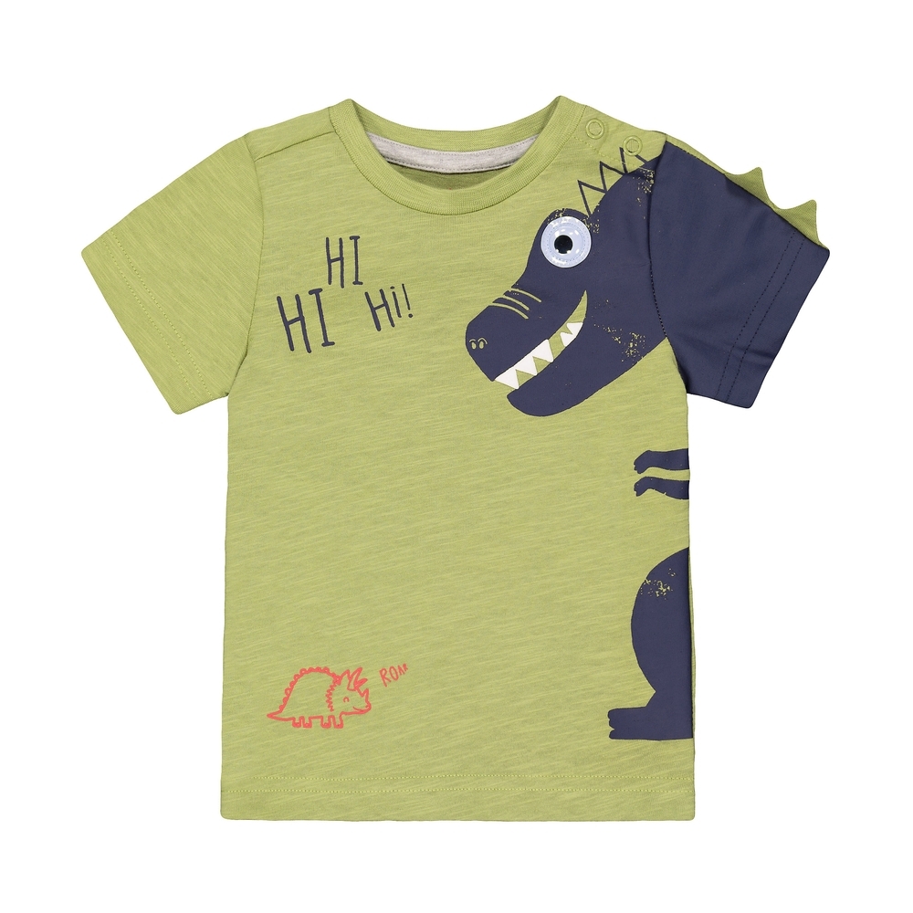 

Boys Half Sleeves T-Shirt 3D Dino Spikes - Green