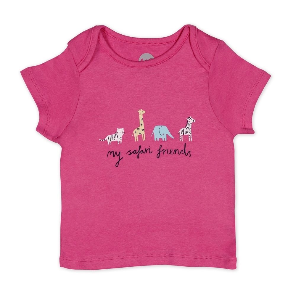 

Boys Half Sleeve Round Neck Tee-Printed White