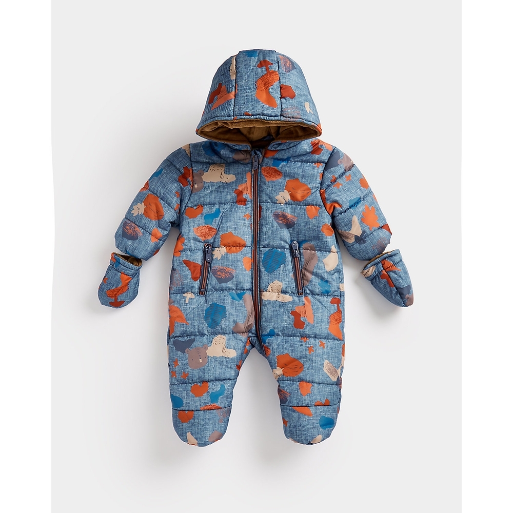 

Girls Full Sleeves Snowsuit -Multicolor