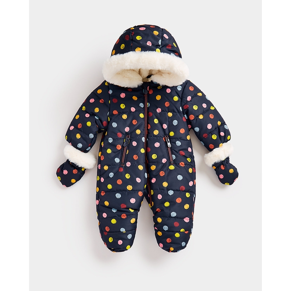 

Girls Full Sleeves Snowsuit -Multicolor