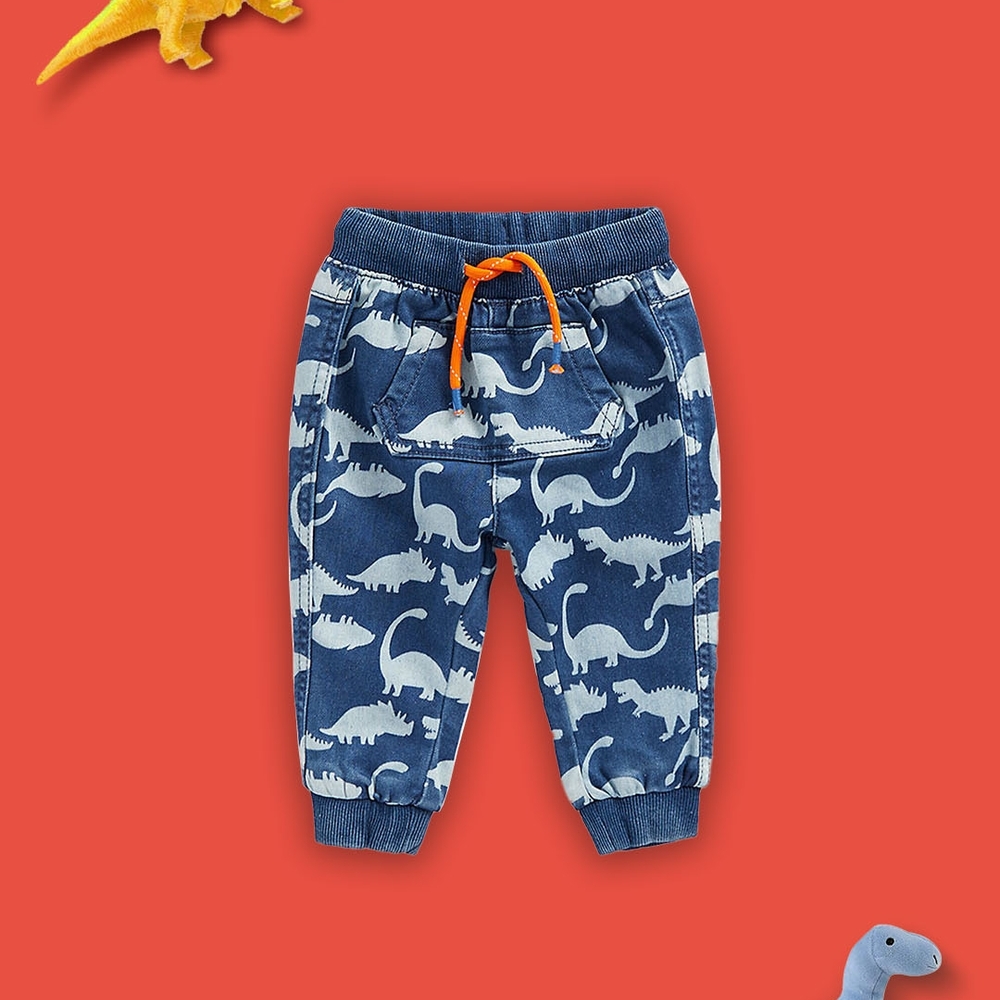 

Boys Jogger Dino Print-Blue