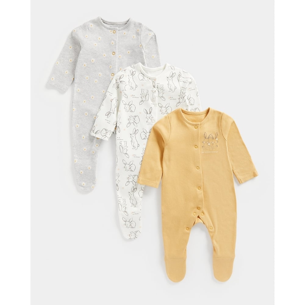 

Unisex Full Sleeves Sleepsuit -Pack Of 3-Multicolor