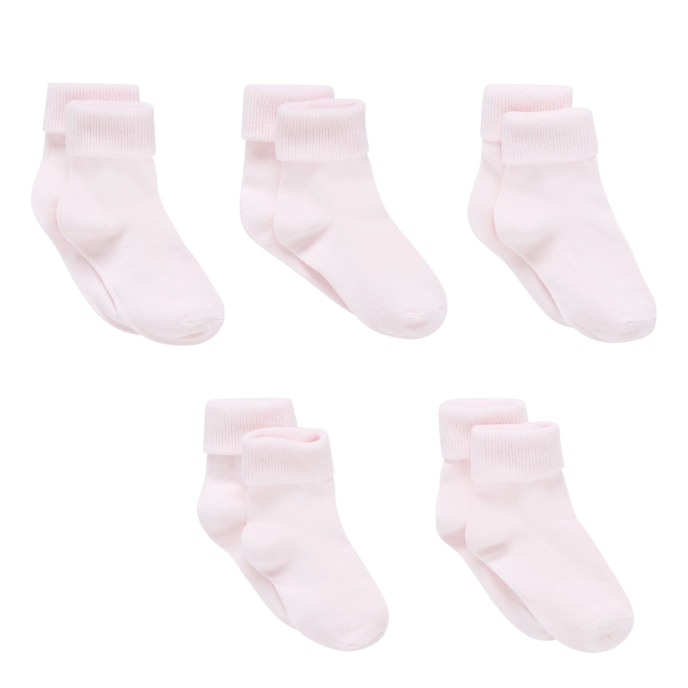 

Girls Turn -Over -Top Socks - Pack Of 5 - Pink