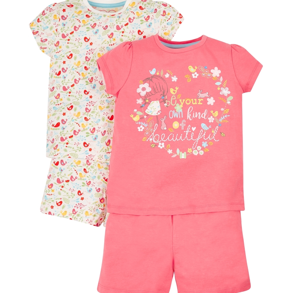 

Beautiful Floral Shortie Pyjamas - 2 Pack