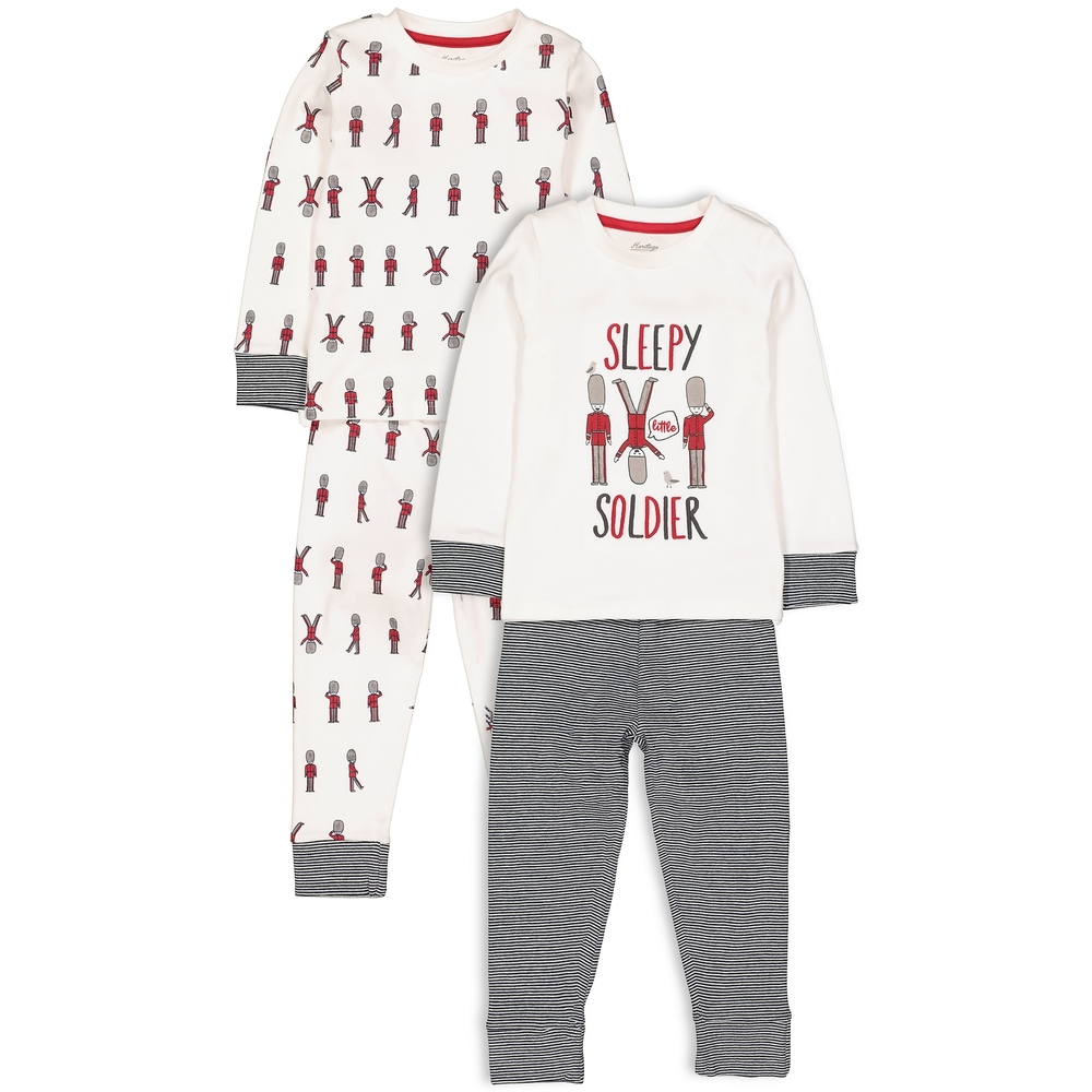 

Boys Full Sleeves Pyjamas Printed And Embroidered - Pack Of 2 - Multicolor