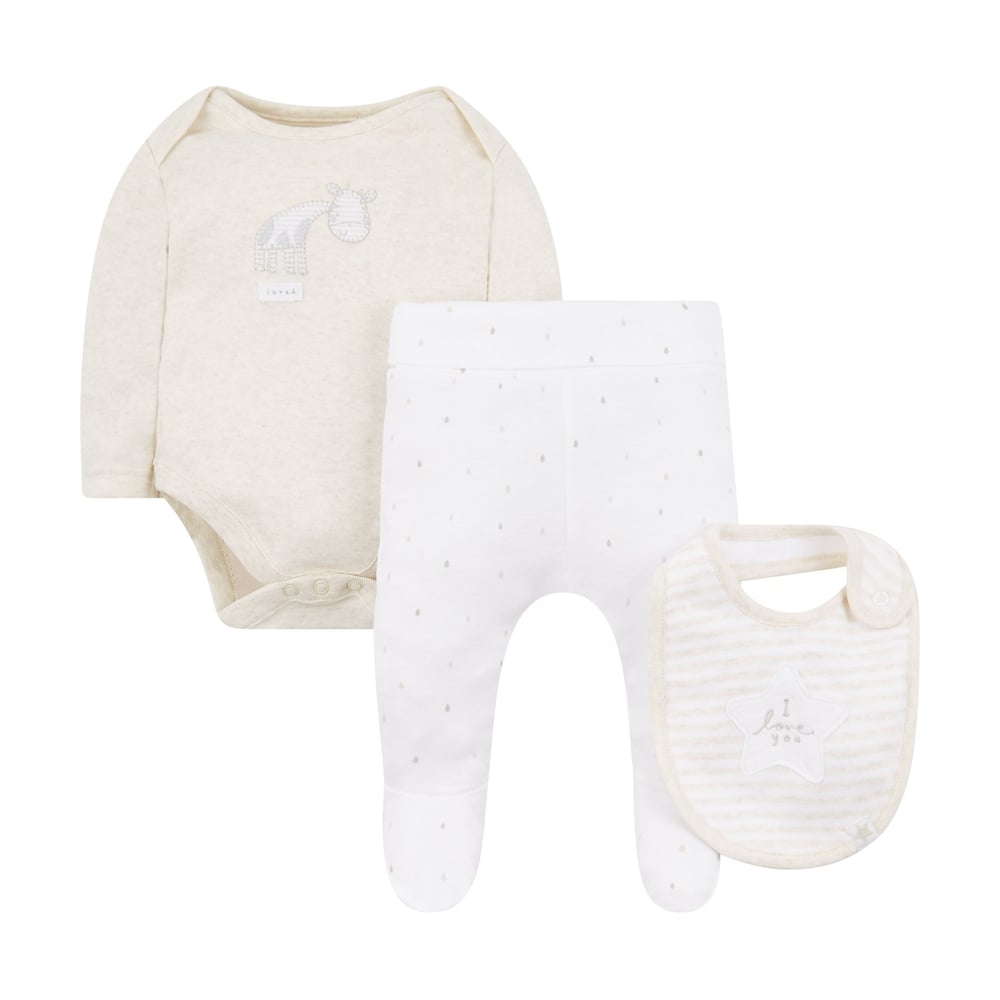 

Unisex Full Sleeves 3 Piece Set Giraffe Patch - White