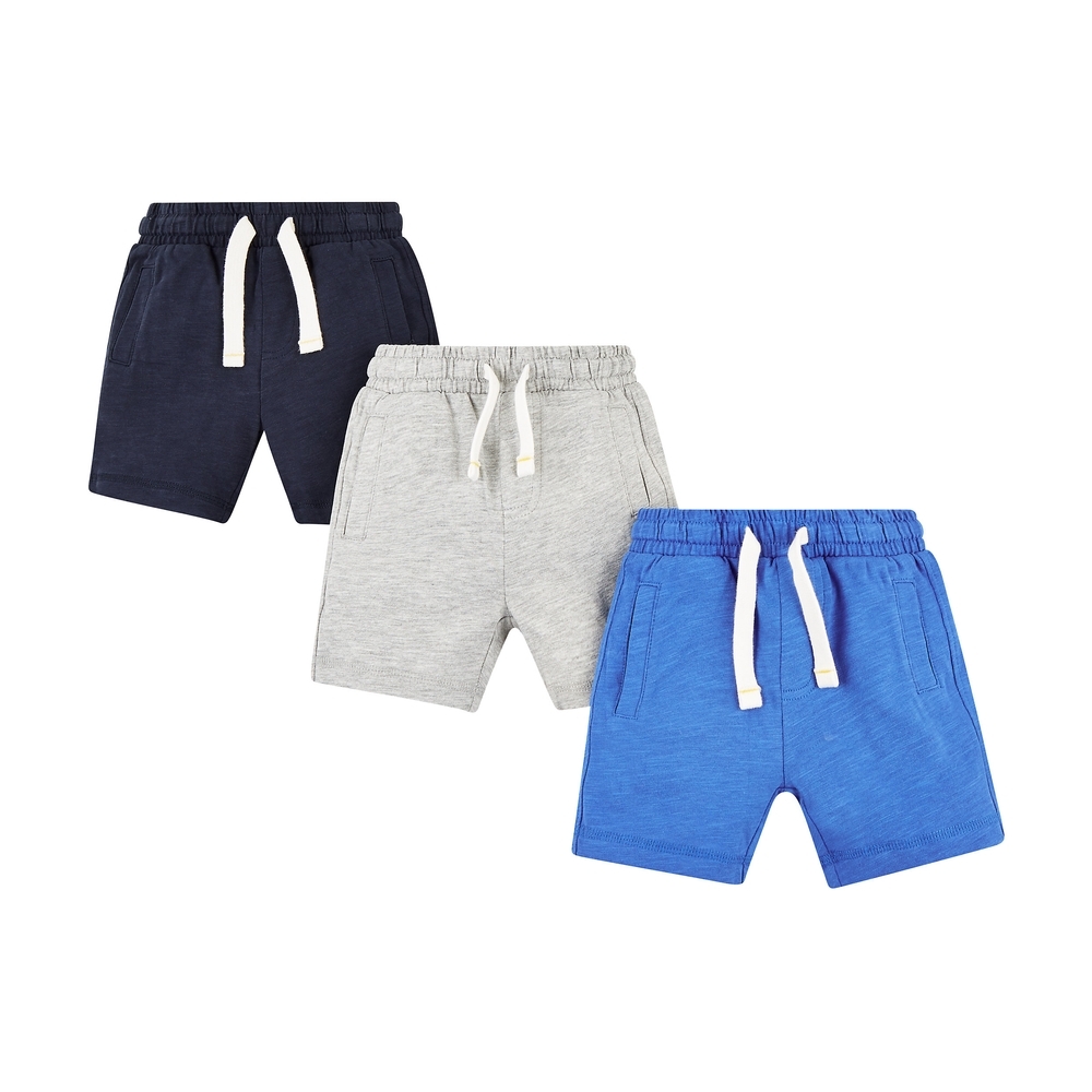 

Boys Shorts - Pack Of 3 - Grey Blue Navy