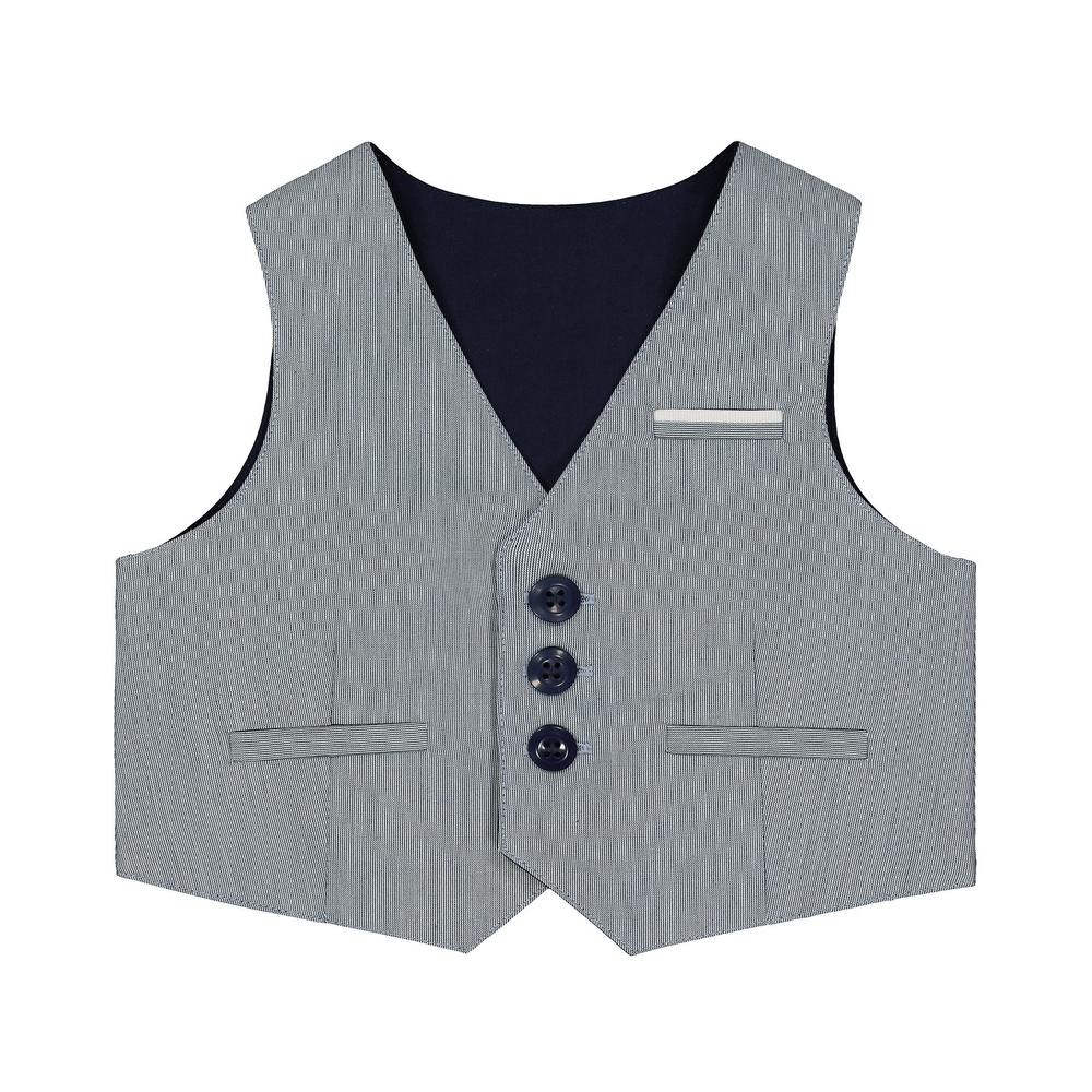 

Blue Micro-Stripe Waistcoat