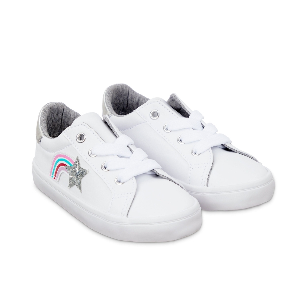 

White Glitter Star Trainers