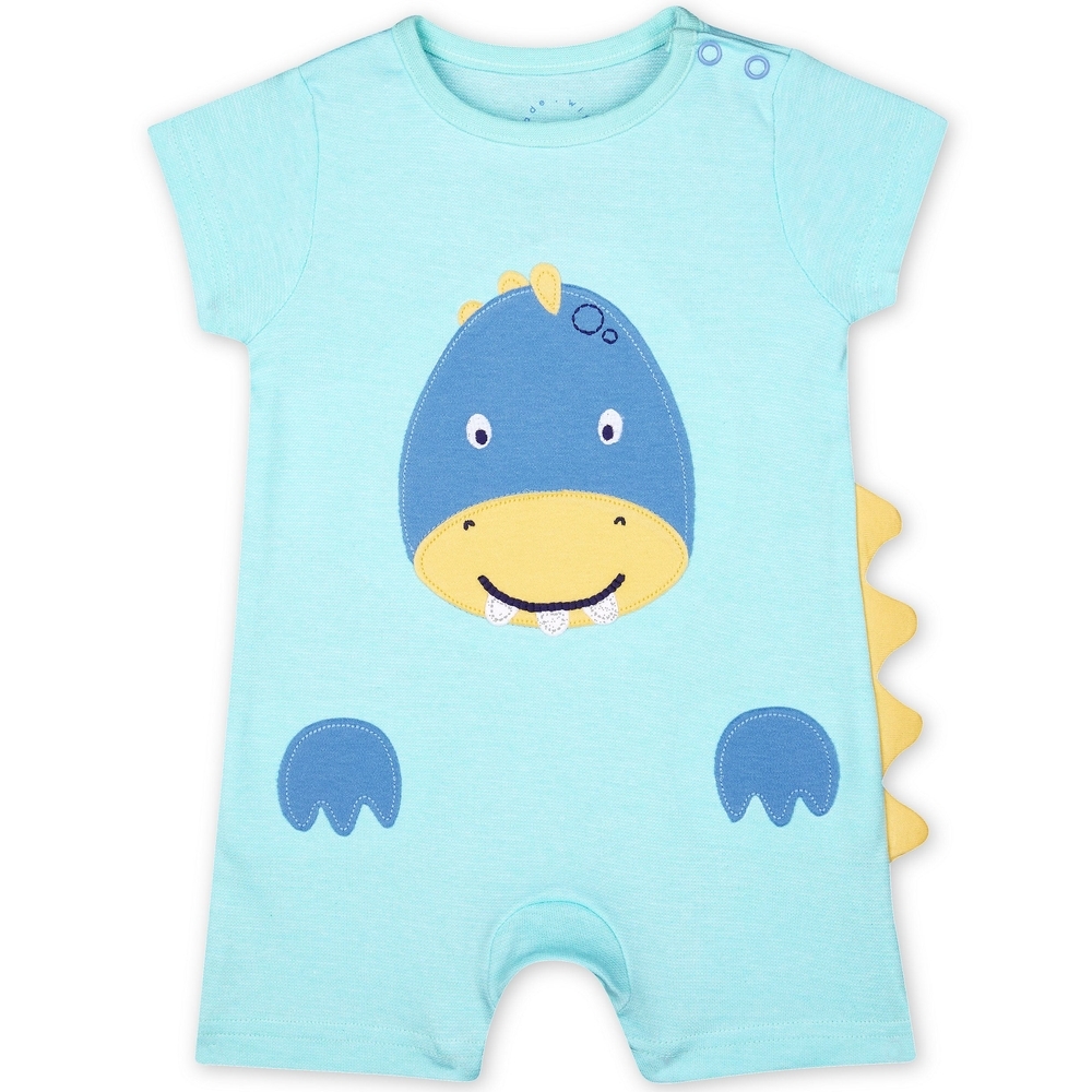 

Boys Half Sleeves Romper Dinosaur Novelty - Blue