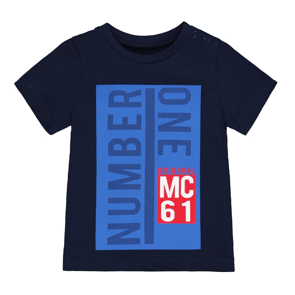 

Boys Half Sleeves T-Shirt Text Print - Navy