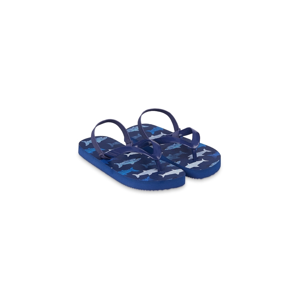 

Blue Shark Flip Flops With Ankle Strap