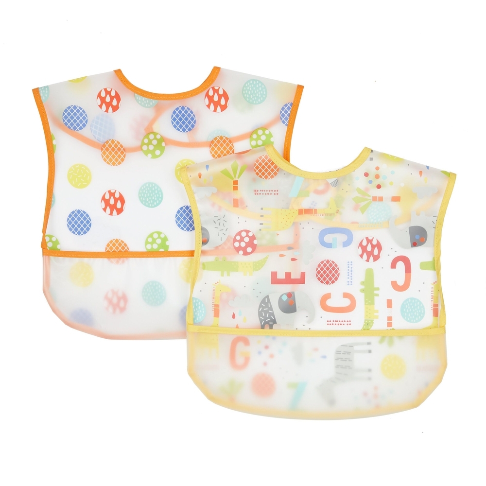 

Mothercare fruit faces oil cloth toddler bibs multicolor pack of 3