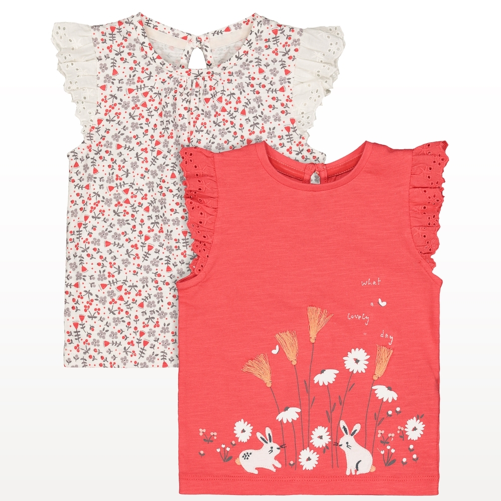 

Coral Bunny T-Shirts - 2 Pack
