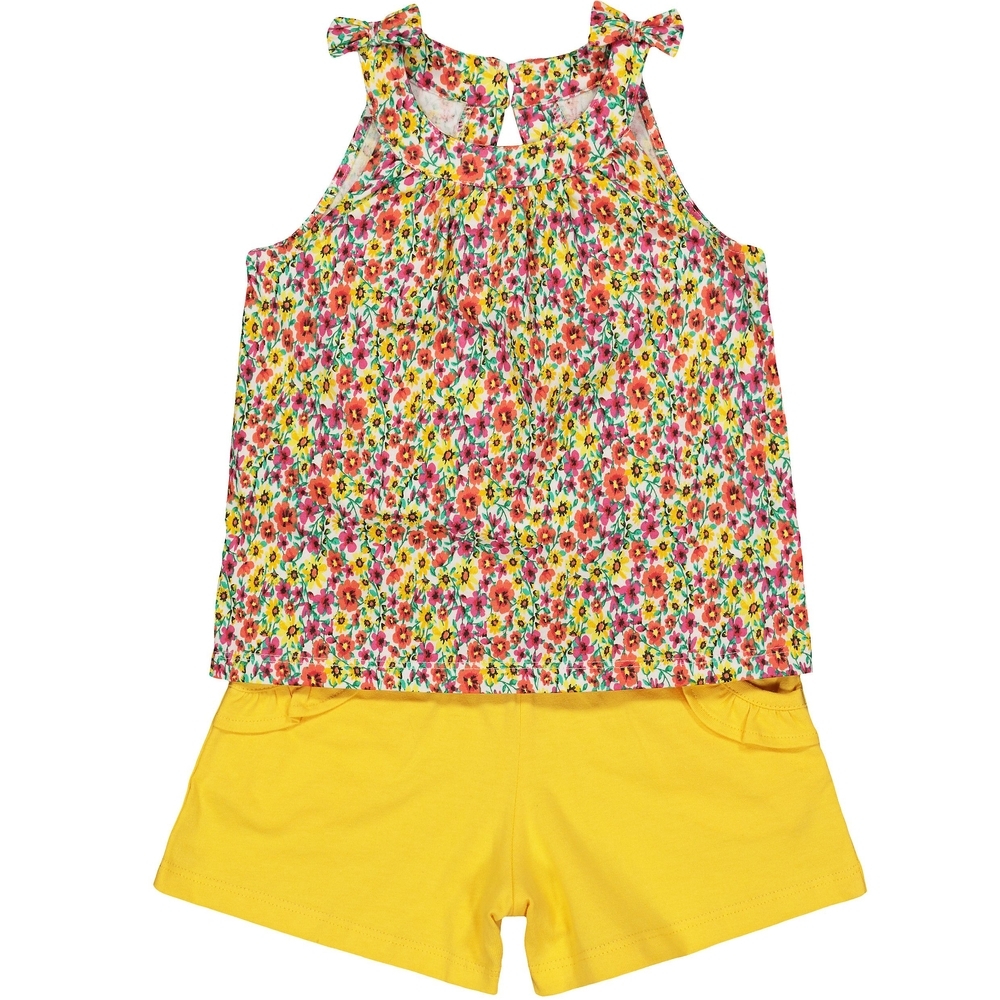 

Blue Daisy Vest And Shorts Set