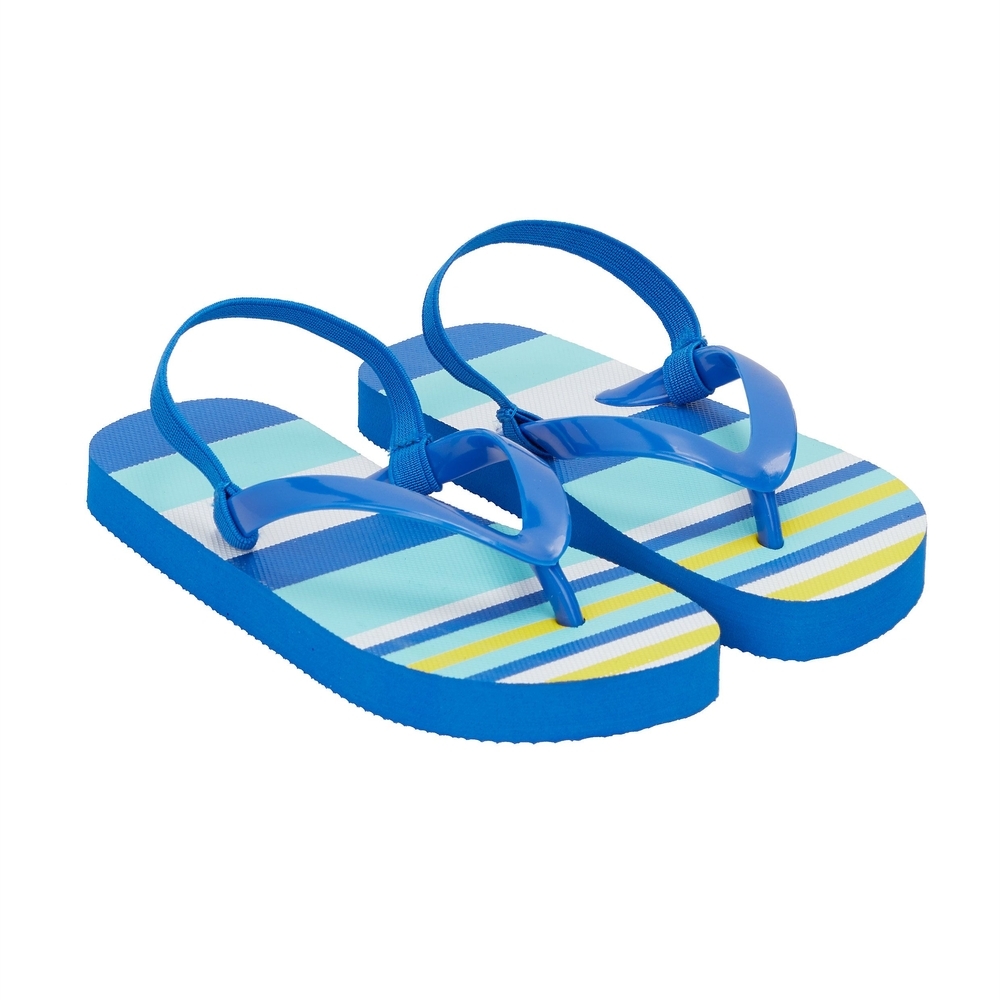 Boys Striped Flip Flops - Blue