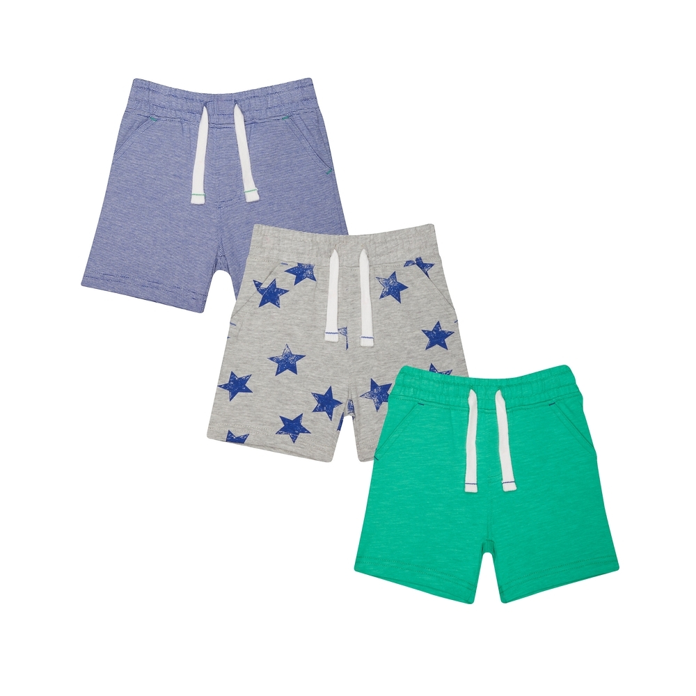 

Boys Shorts Star Print - Blue Grey Green