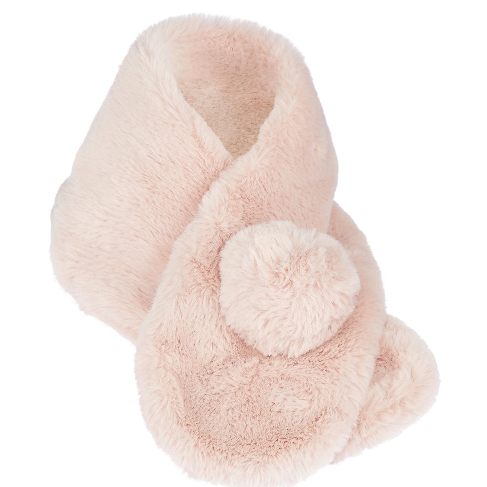 Pink Faux Fur Scarf