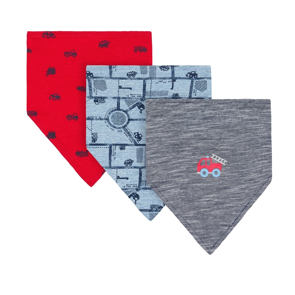 

Boys Car Bibs - Pack Of 3 - Multicolor