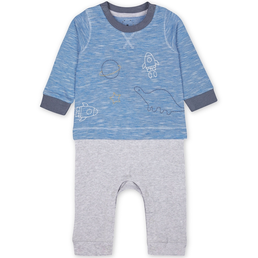 

Space Dinosaur Mock-Top Ribbed All In One