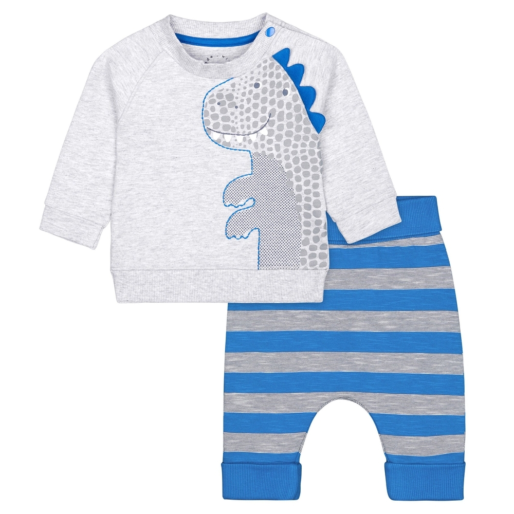 

Blue And Grey Dinosaur Sweat Top And Joggers Set