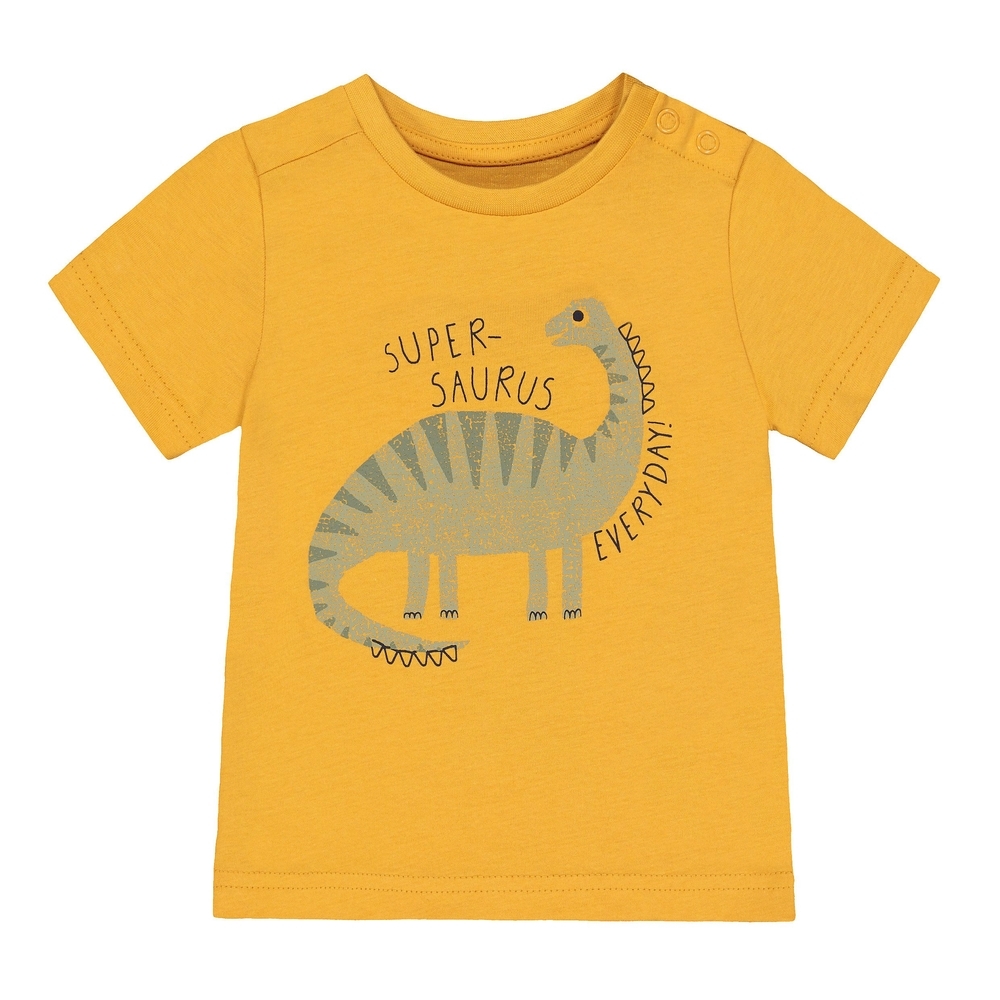 

Boys Half Sleeves T-Shirt Dino Print - Yellow