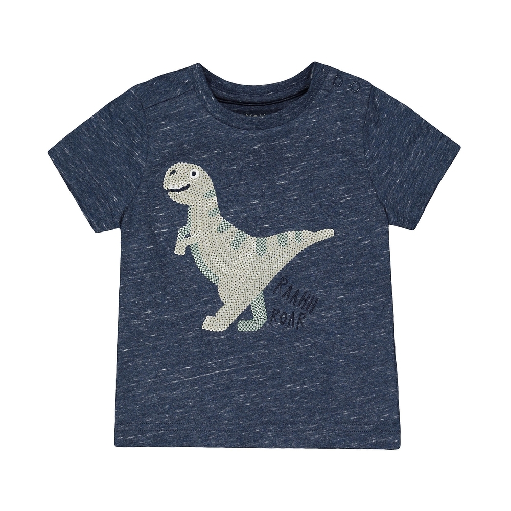 

Blue Sequin Dinosaur T-Shirt