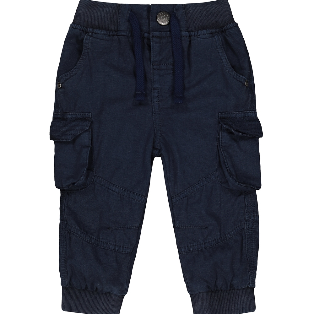 Boys Cargo Patch Pocket With Ribwaist - Navy