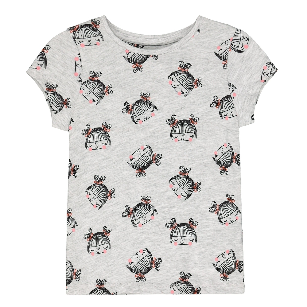 

Grey Girl-Print T-Shirt
