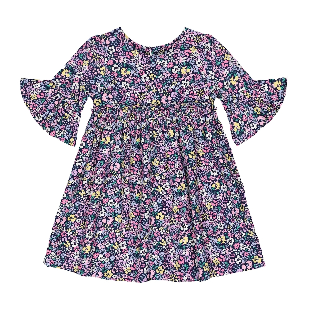 

Floral Bell-Sleeve Dress