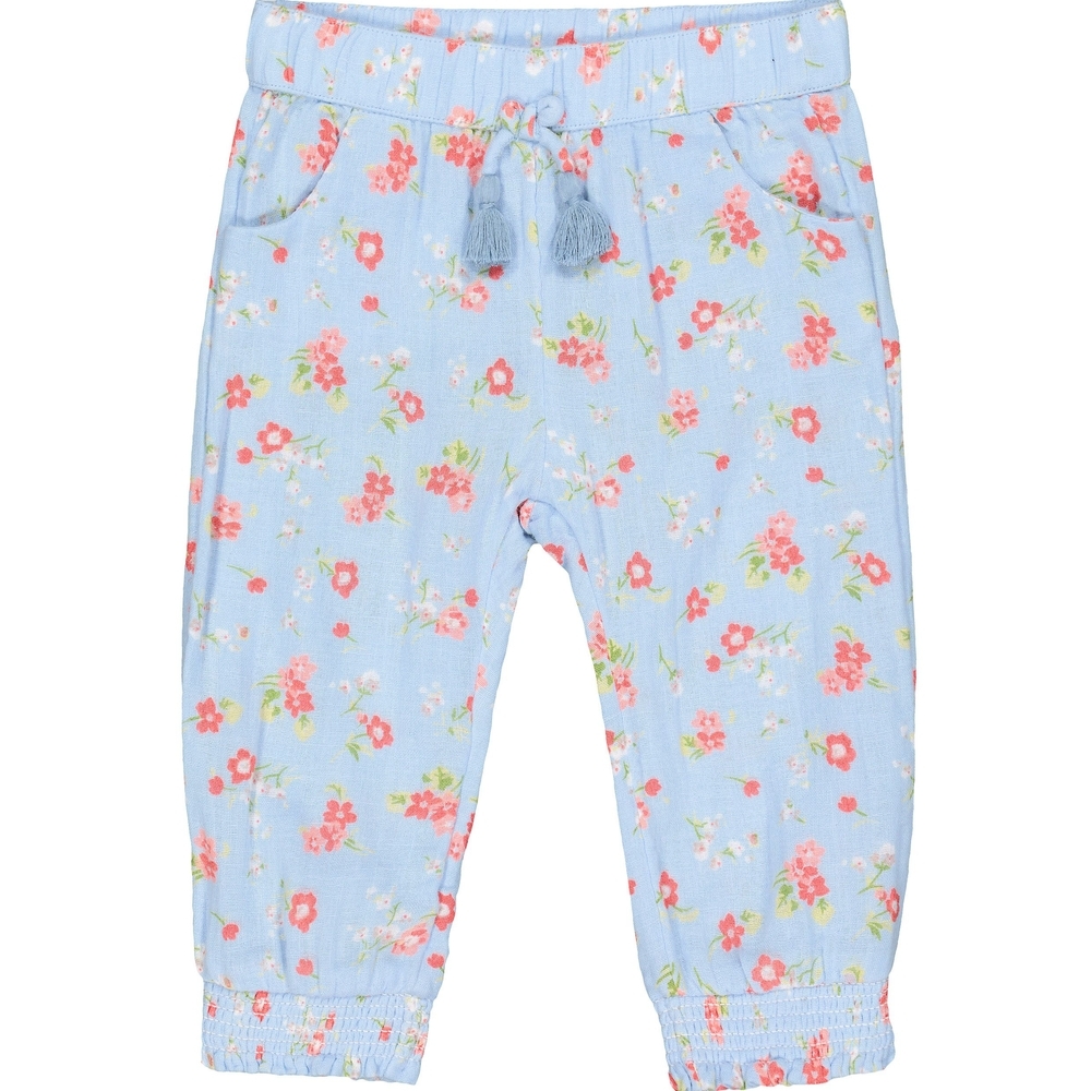 

Blue Floral Woven Trousers