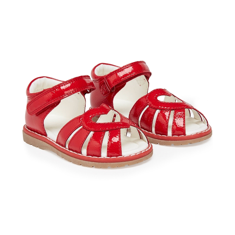 

Girls Sandals Heart Design - Red