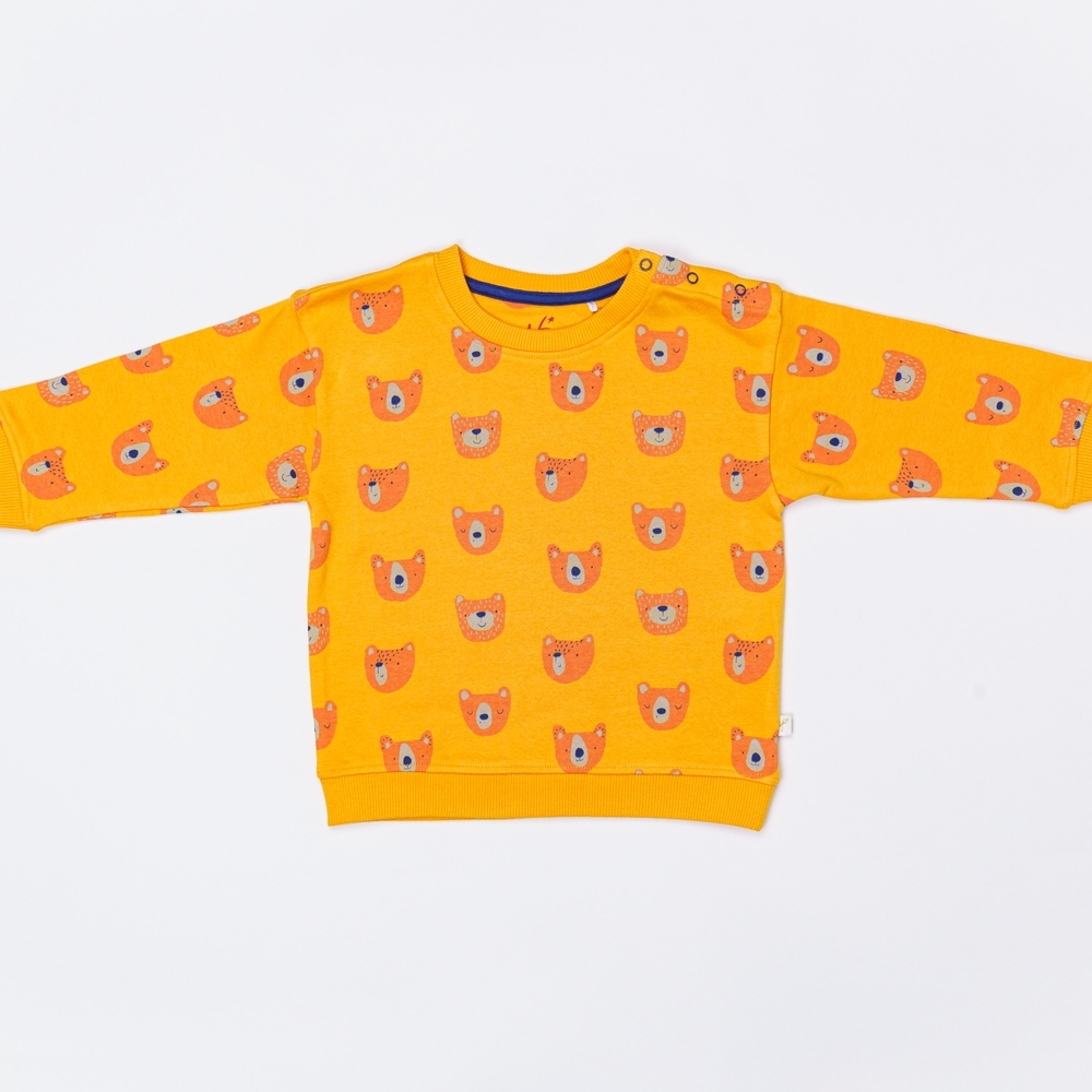 

H by Hamleys Boys Full Sleeve Sweatshirt Bear Design-Multicolor