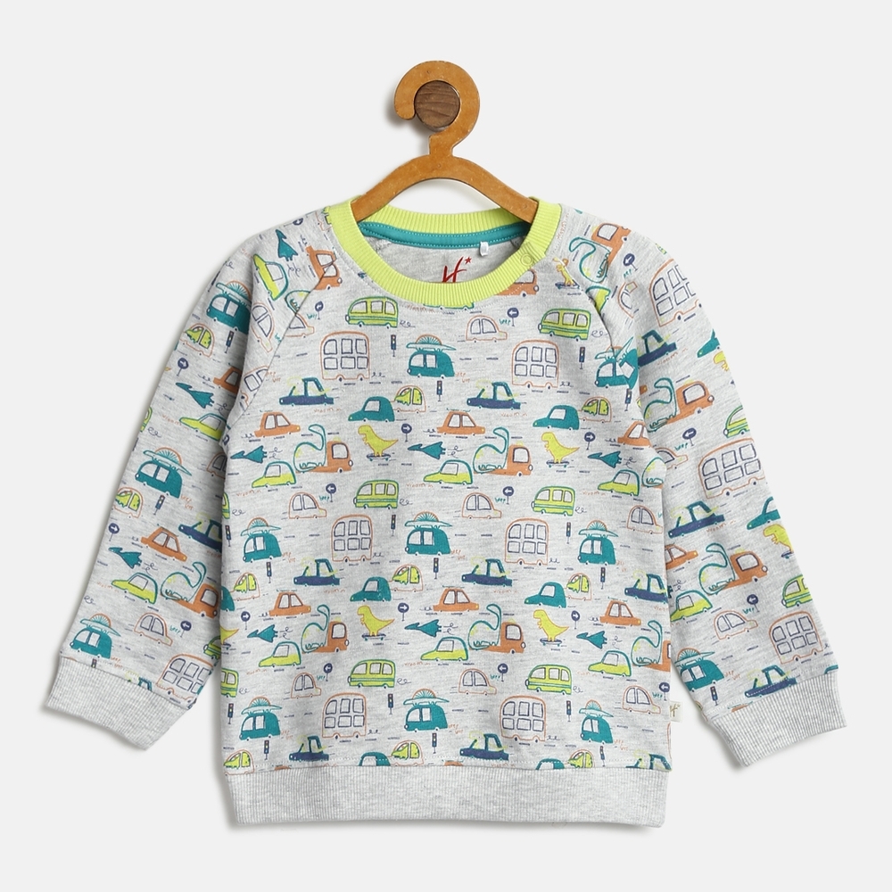 

H by Hamleys Boys Full Sleeve Sweatshirt Raglan-Multicolor