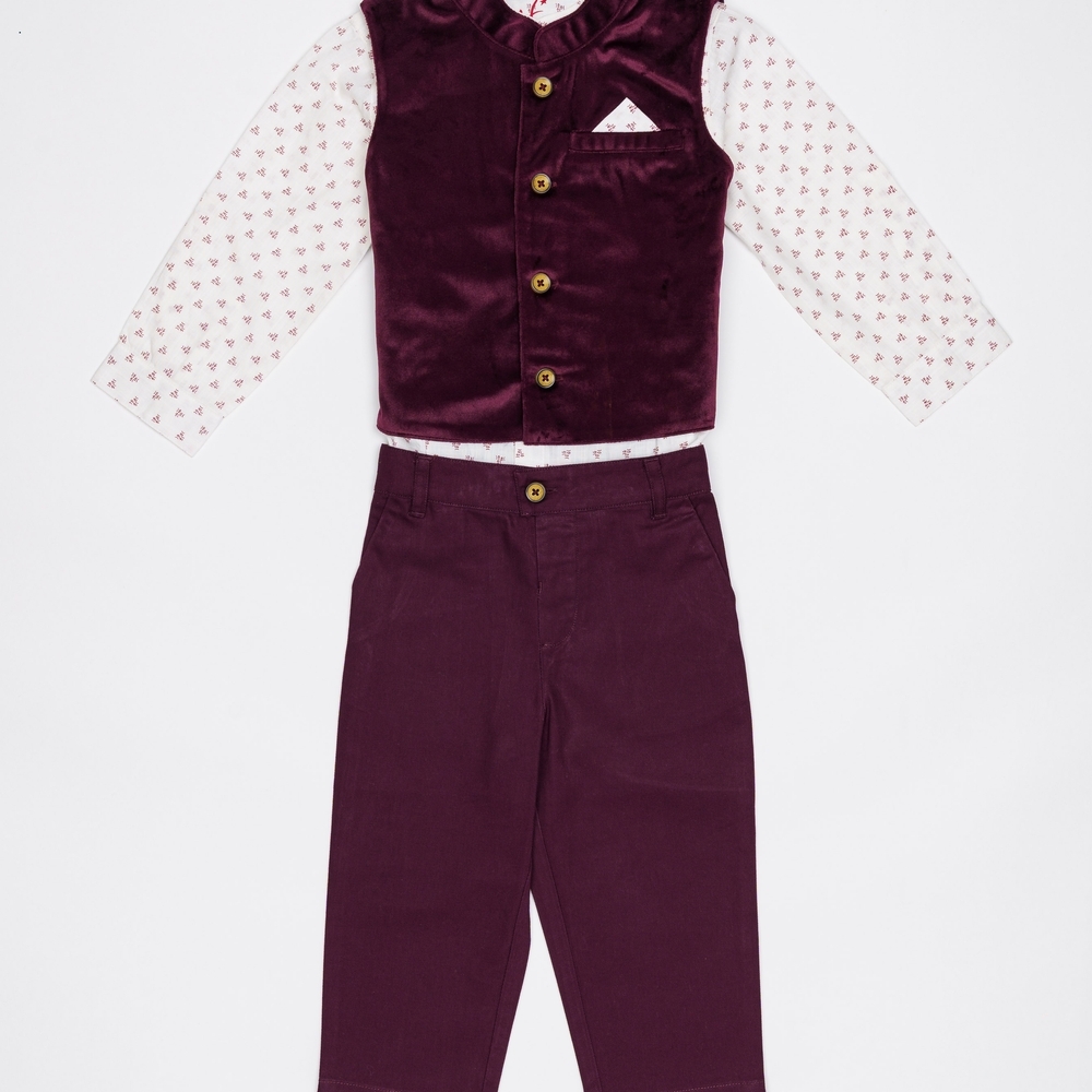 

H by Hamleys Boys Full Sleeve Partywear Set -Multicolor
