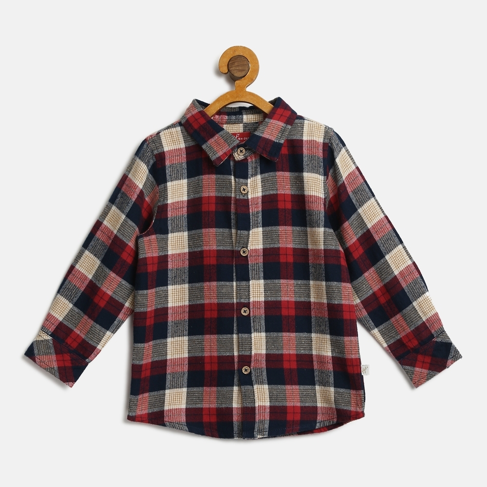 

H by Hamleys Boys Full Sleeve Shirts Checked-Multicolor
