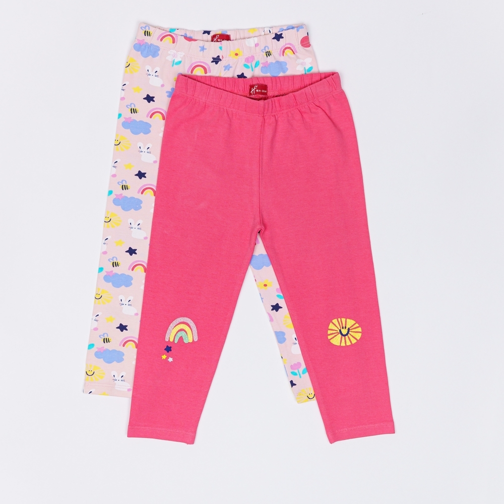 

H by Hamleys Girls Legging -Pack of 2-Multicolor