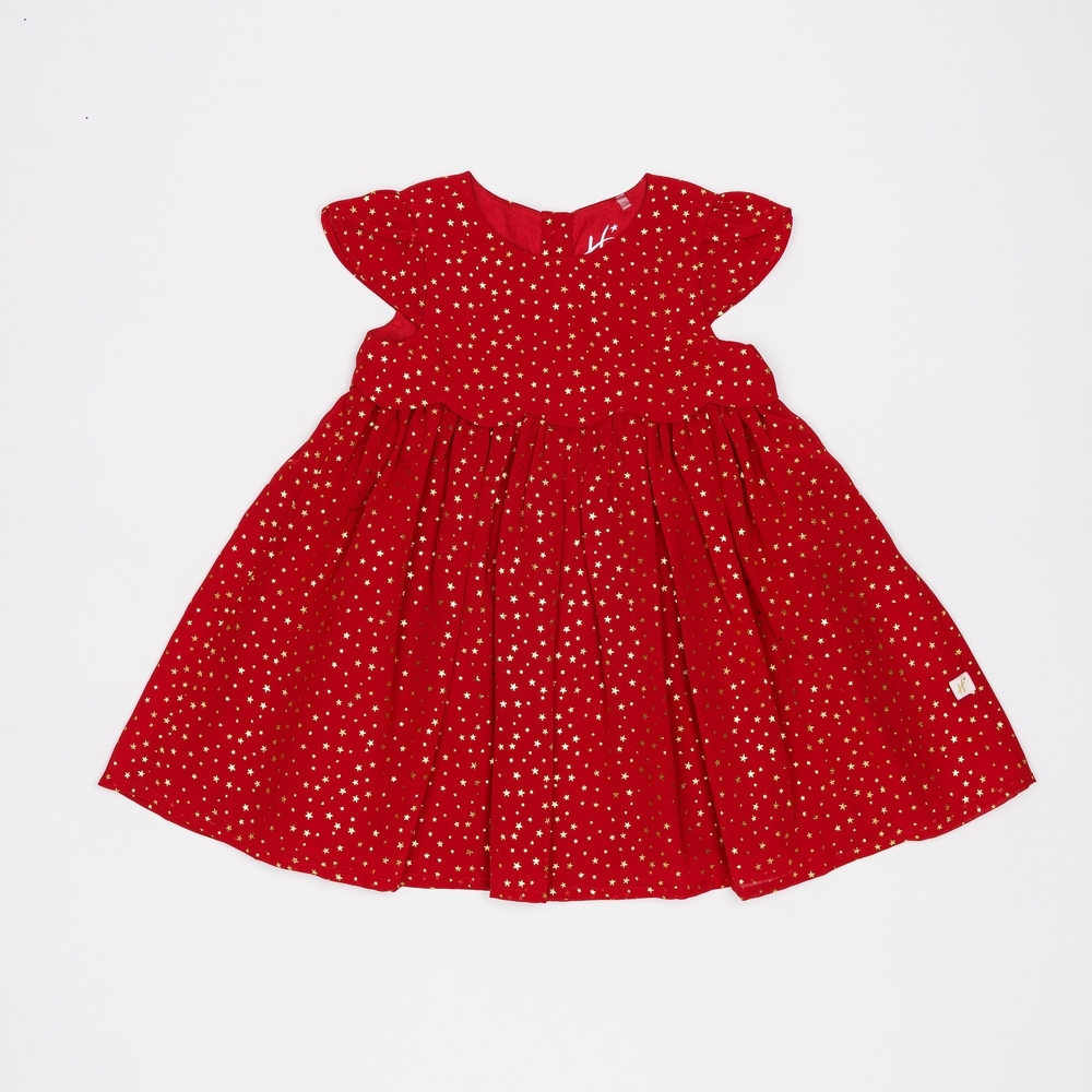 

H by Hamleys Girls Sleeveless Partywear All Over Glitter-Red