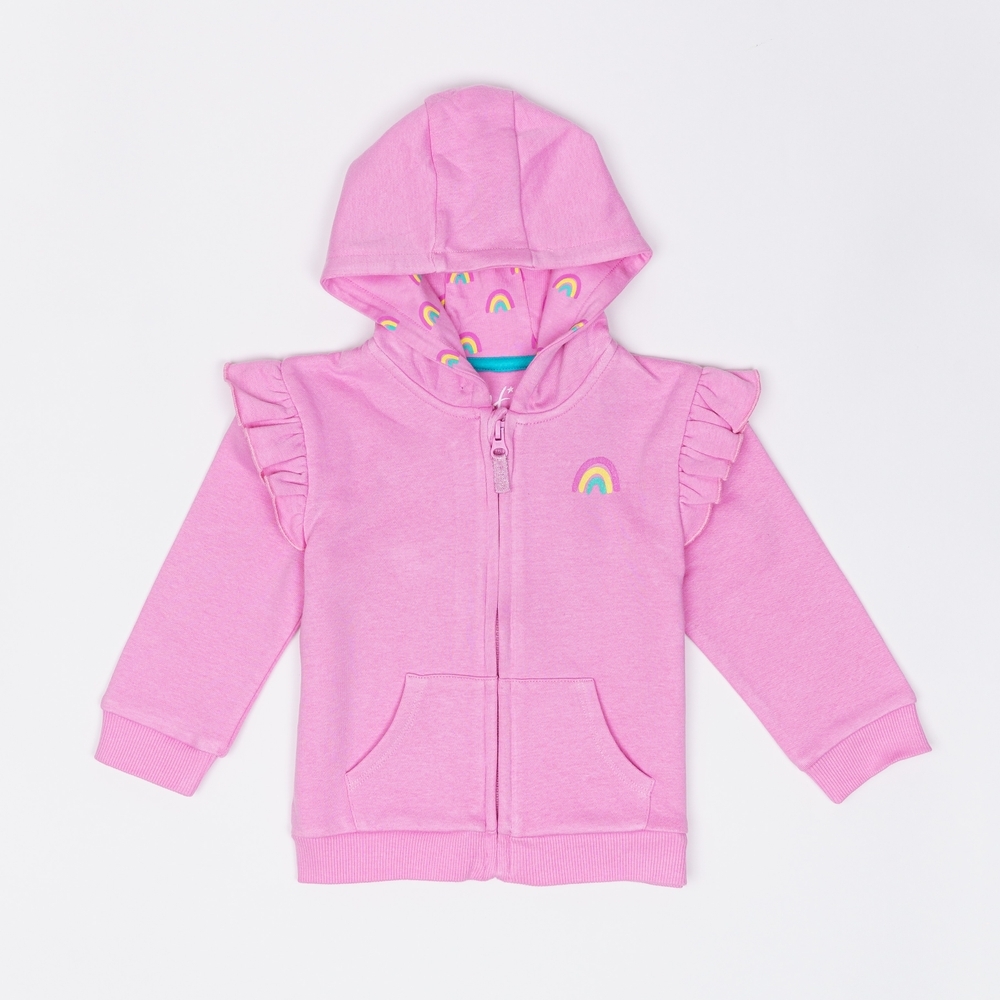 

H by Hamleys Girls Full Sleeve Sweatshirt Hooded&amp Kangaroo Pocket-Pink