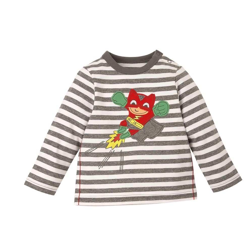 

Boys Full Sleeves T-Shirt Super Hero Patchwork - Grey