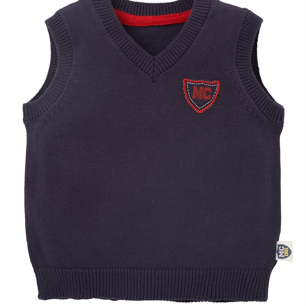 

Boys Sleeveless Sweater - Navy
