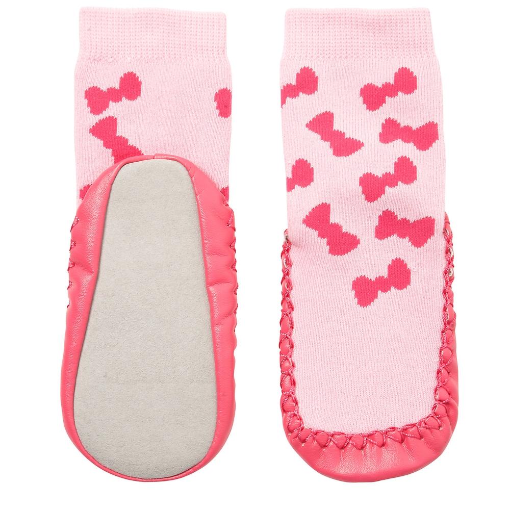 

Girls Socks Bow Pattern - Pink