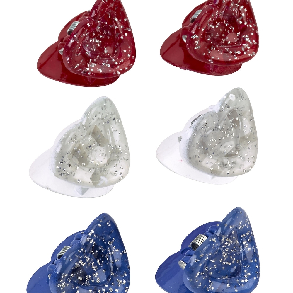 

Girls Glitter Hair Clips - Pack Of 3 - Multicolor