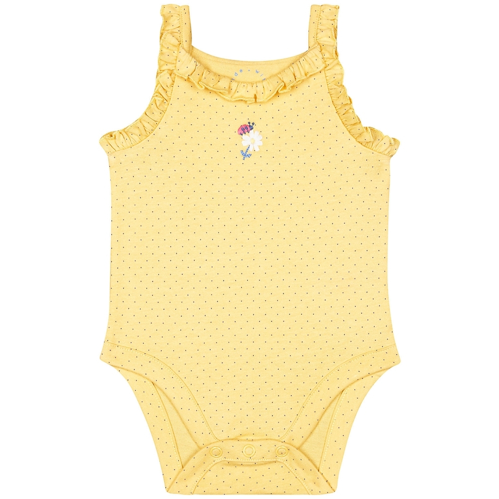 

Girls Sleeveless Bodysuit Frill Details - Yellow