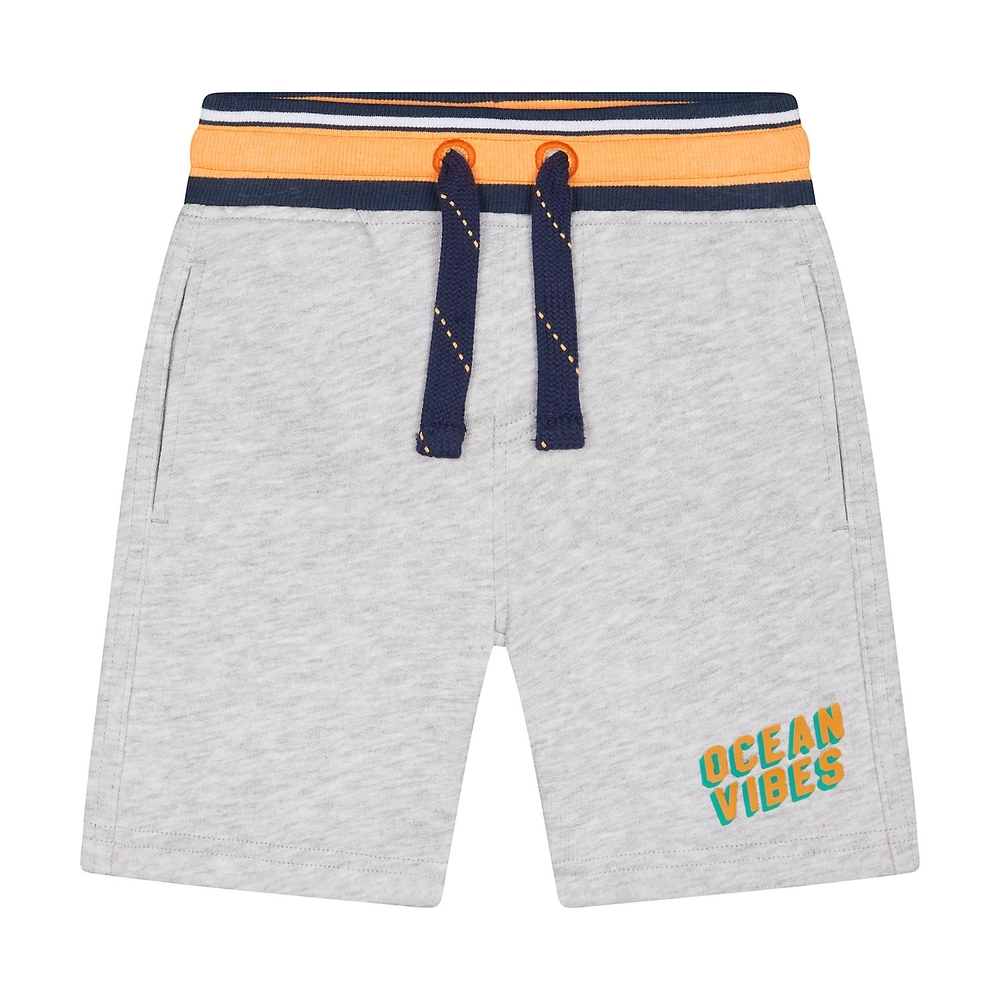 

Boys Shorts Text Print - Grey