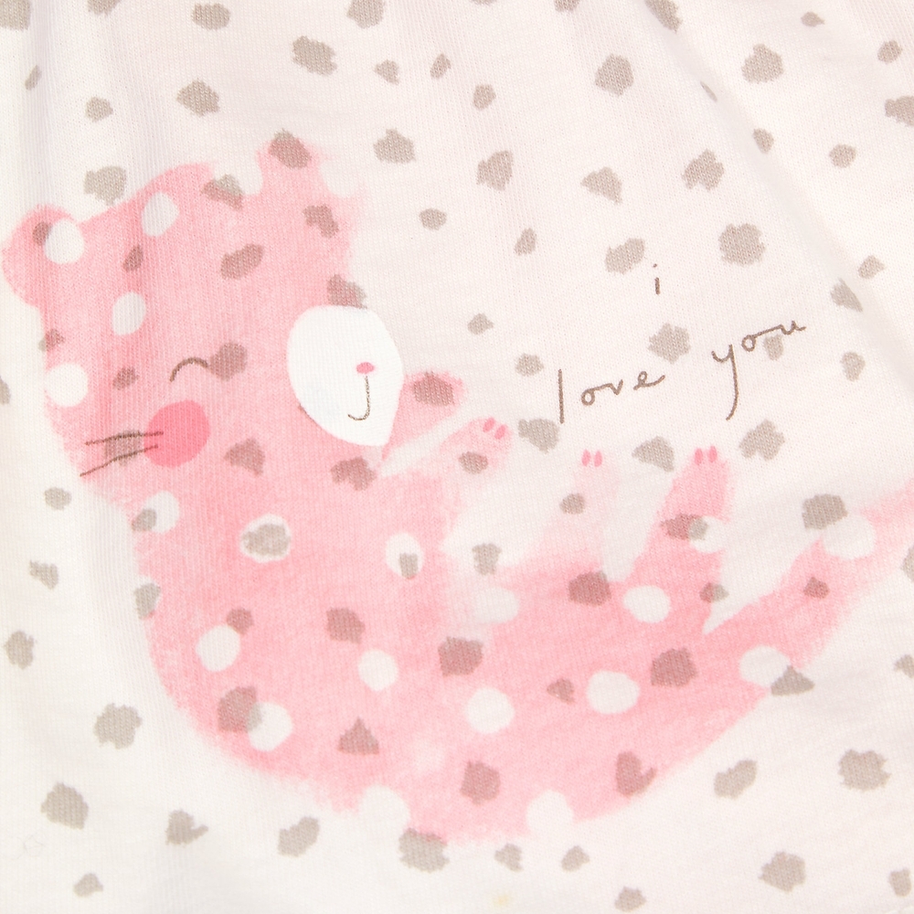 

Girls Sleeveless Dress Leopard Print - White