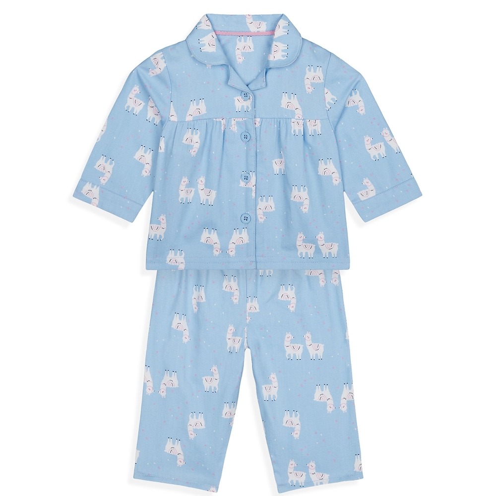 

Girls Full Sleeves Pyjama Set Printed - Blue